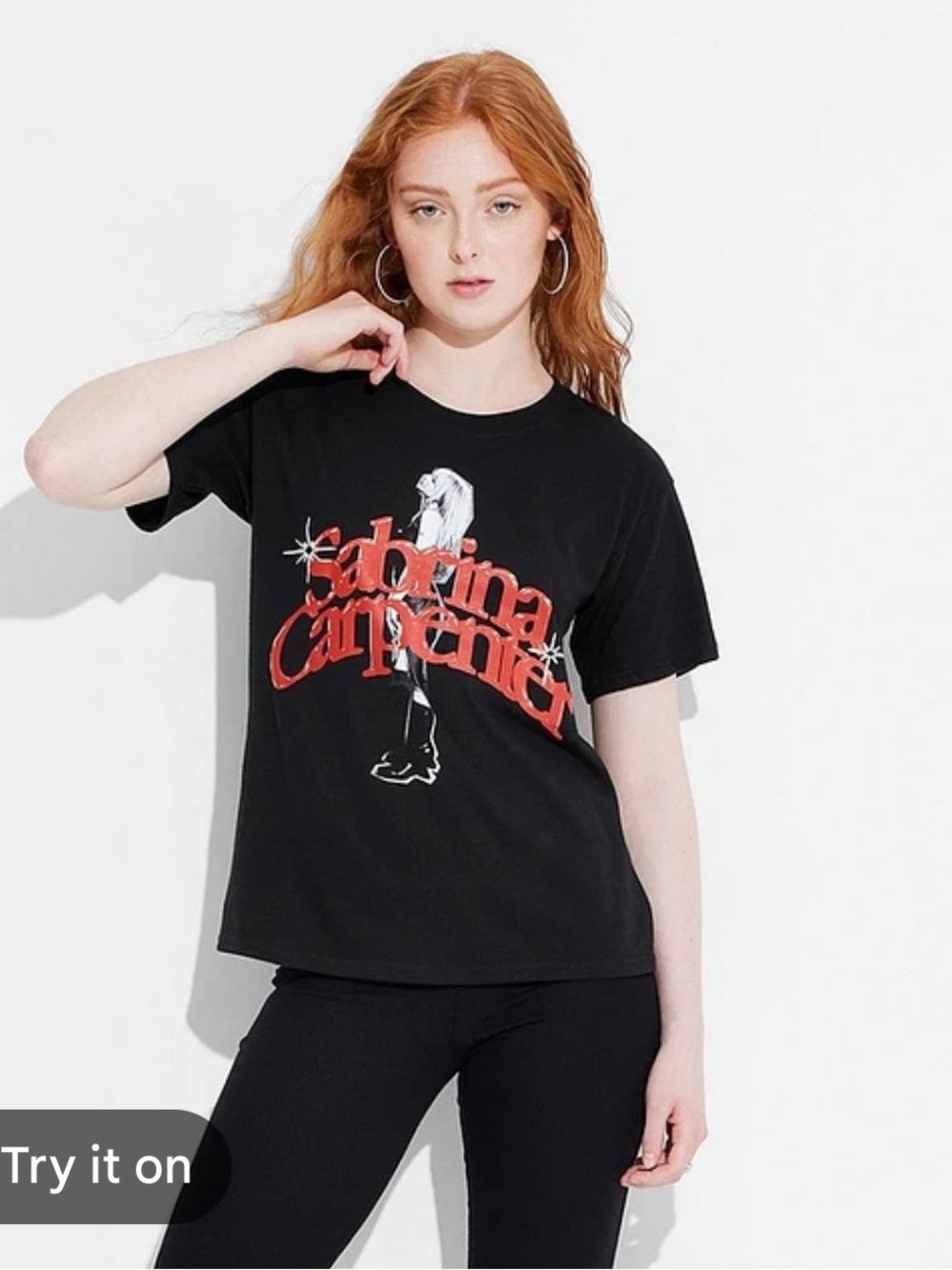 Womens Sabrina Carpenter Short Sleeve Graphic T-shirt